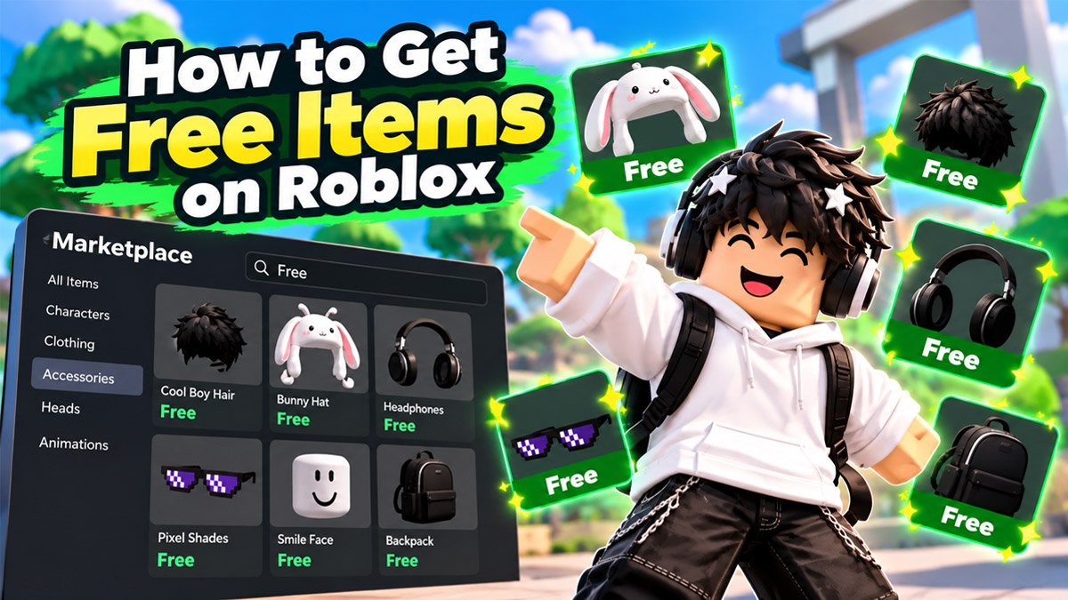 Free avatar items on Roblox Marketplace