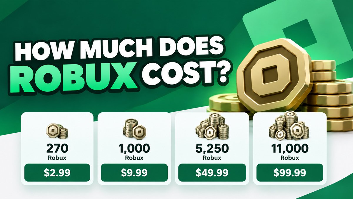 Robux price packages on Roblox