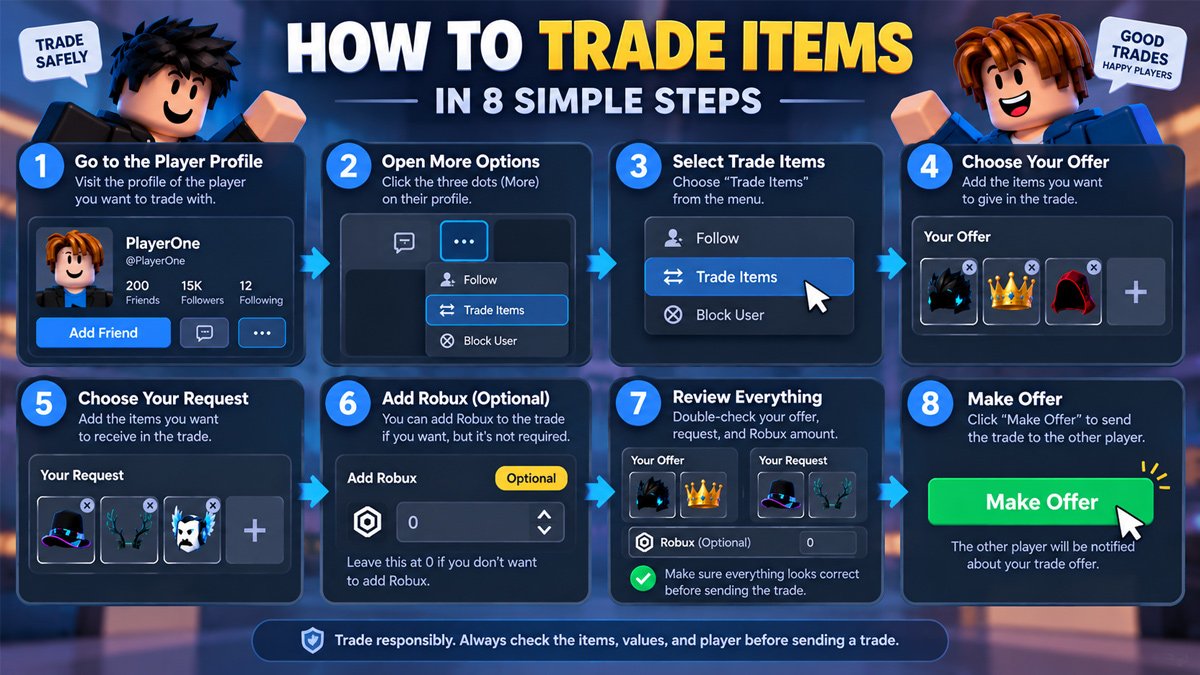 8 steps to trade items on Roblox