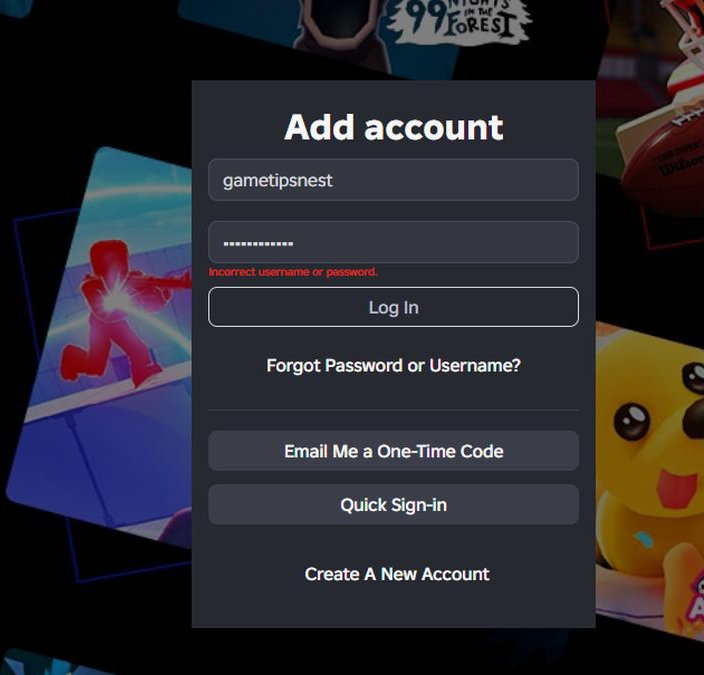 Roblox Login Page