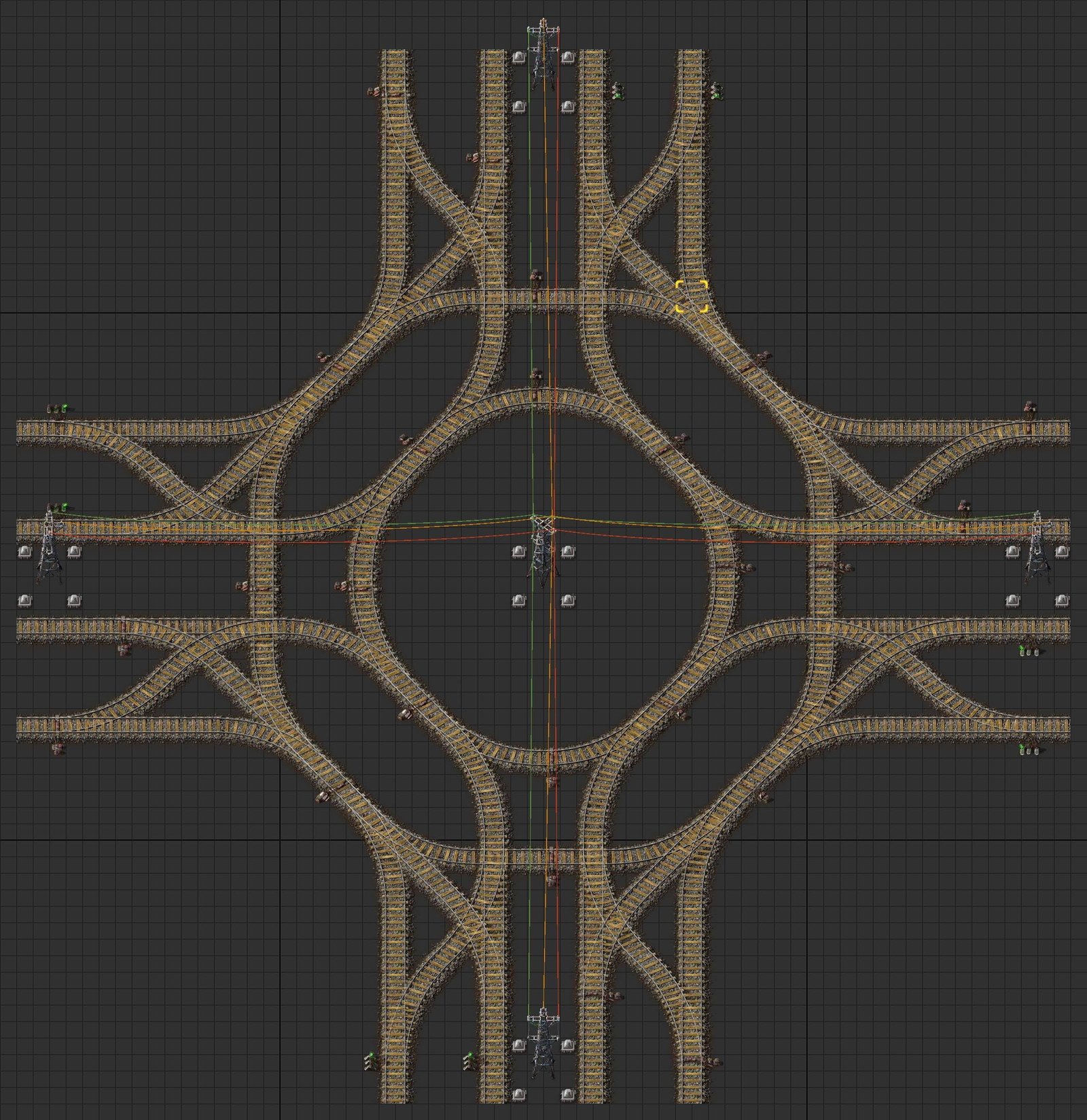 Factorio Rail Network blueprint