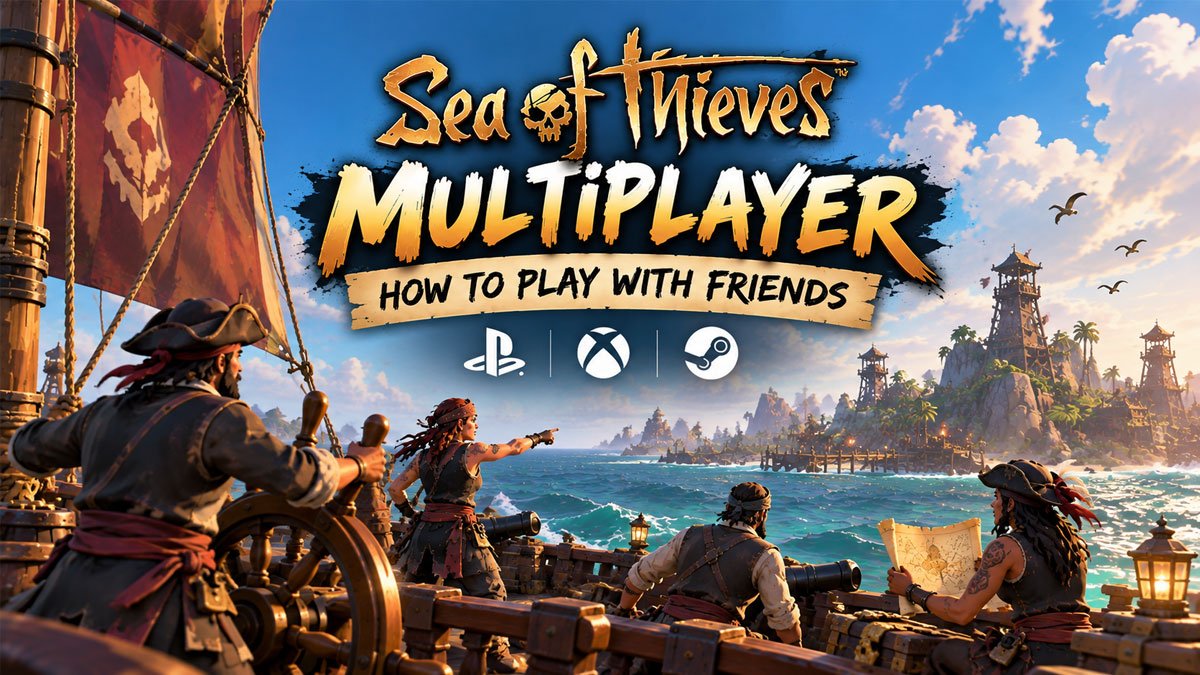 Sea of Thieves multiplayer crew playing together on a ship