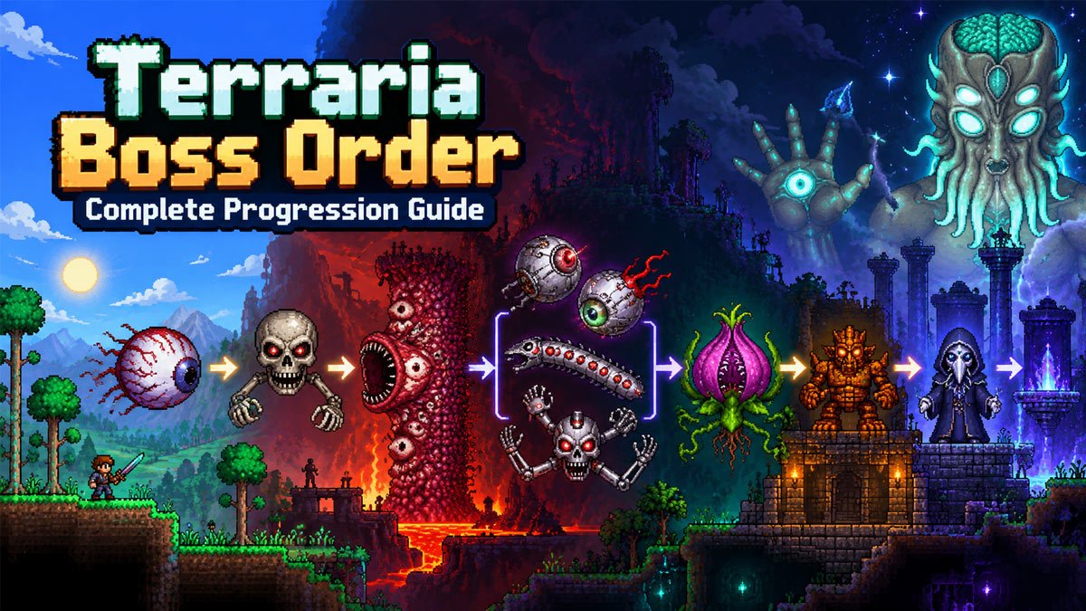Terraria boss order from early game to Moon Lord